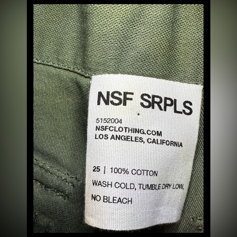 NSF / SRPLS US MILITARY BAKER PANTS  OLIVE NWT Size 25 - Picture 8 of 9